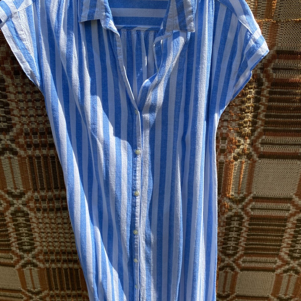 old navy linen striped dress